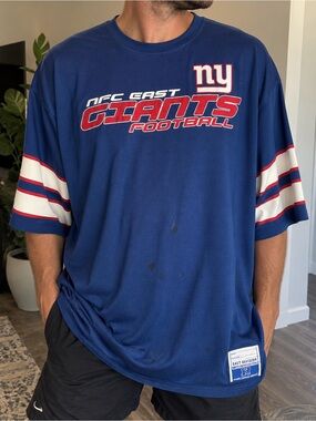 NFL New York Giants Royal Blue Graphic Football Jersey Tee